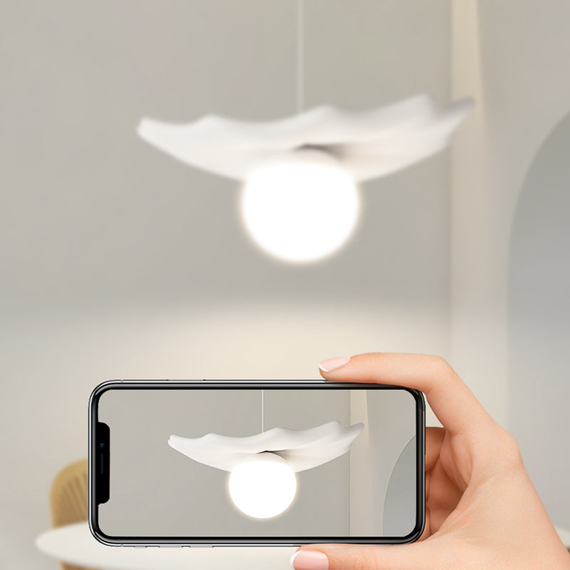 Contemporary Creative Irregular Shape Orb Silicone Resin Iron LED Pendant Light For Living Room