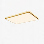 Modern Luxury Square Rectangle Crystal Acrylic Iron LED Flush Mount Ceiling Light For Living Room