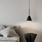Contemporary Scandinavian Cone Marshmallow Round Resin Hardware 1-Light Pendant Light For Living Room