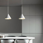 Contemporary Scandinavian Cone Marshmallow Round Resin Hardware 1-Light Pendant Light For Living Room