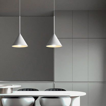 Contemporary Scandinavian Cone Marshmallow Round Resin Hardware 1-Light Pendant Light For Living Room