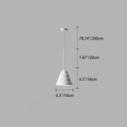 Contemporary Scandinavian Cone Marshmallow Round Resin Hardware 1-Light Pendant Light For Living Room