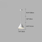 Contemporary Scandinavian Cone Marshmallow Round Resin Hardware 1-Light Pendant Light For Living Room
