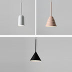 Contemporary Scandinavian Cone Marshmallow Round Resin Hardware 1-Light Pendant Light For Living Room