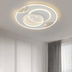 Modern Minimalist Oval Round Square Rectangle Acrylic Iron LED Flush Mount Ceiling Light For Living Room