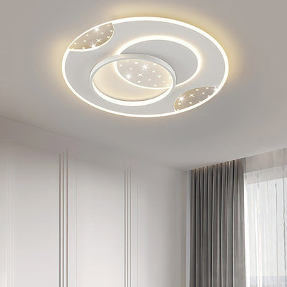 Modern Minimalist Oval Round Square Rectangle Acrylic Iron LED Flush Mount Ceiling Light For Living Room