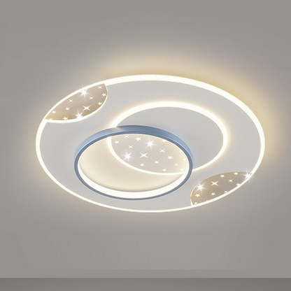 Modern Minimalist Oval Round Square Rectangle Acrylic Iron LED Flush Mount Ceiling Light For Living Room