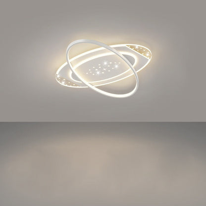 Modern Minimalist Oval Round Square Rectangle Acrylic Iron LED Flush Mount Ceiling Light For Living Room