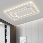 Modern Minimalist Oval Round Square Rectangle Acrylic Iron LED Flush Mount Ceiling Light For Living Room