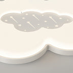 Modern Minimalist Creamy Clouds Round Rectangle Acrylic Iron LED Flush Mount Ceiling Light for Living Room