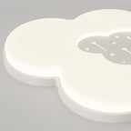 Modern Minimalist Creamy Clouds Round Rectangle Acrylic Iron LED Flush Mount Ceiling Light for Living Room