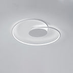 Modern Minimalist Heart Bend Silicone Iron Aluminum LED Flush Mount Ceiling Light For Living Room