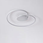 Modern Minimalist Heart Bend Silicone Iron Aluminum LED Flush Mount Ceiling Light For Living Room