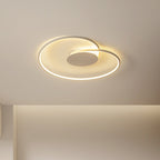 Modern Minimalist Heart Bend Silicone Iron Aluminum LED Flush Mount Ceiling Light For Living Room