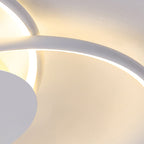 Modern Minimalist Heart Bend Silicone Iron Aluminum LED Flush Mount Ceiling Light For Living Room
