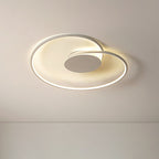 Modern Minimalist Heart Bend Silicone Iron Aluminum LED Flush Mount Ceiling Light For Living Room