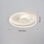 Modern Minimalist Heart Bend Silicone Iron Aluminum LED Flush Mount Ceiling Light For Living Room