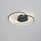 Modern Minimalist Heart Bend Silicone Iron Aluminum LED Flush Mount Ceiling Light For Living Room
