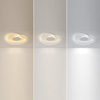Modern Minimalist Heart Bend Silicone Iron Aluminum LED Flush Mount Ceiling Light For Living Room