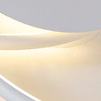 Modern Minimalist Heart Bend Silicone Iron Aluminum LED Flush Mount Ceiling Light For Living Room