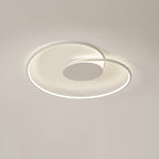 Modern Minimalist Heart Bend Silicone Iron Aluminum LED Flush Mount Ceiling Light For Living Room