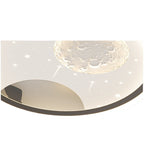 Modern Art Deco Kids Panda Planet Round Acrylic Resin Iron LED Flush Mount Ceiling Light For Living Room