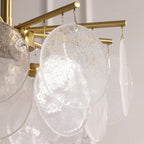 Contemporary Scandinavian Tapered Round Branch Glass Iron 6/8/10 Lights Chandelier for Living Room BulbSquare
