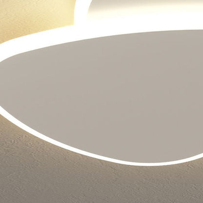 Modern Minimalist Triangle Square Stacked Acrylic Iron LED Flush Mount Ceiling Light for Living Room