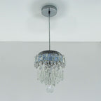 Contemporary Scandinavian Round Orb Crystal Stainless Steel LED Pendant Light For Living Room