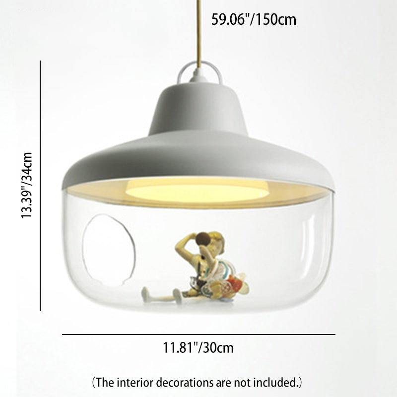 Contemporary Scandinavian Acrylic Bowl 1-light Pendant Light for Dining Room