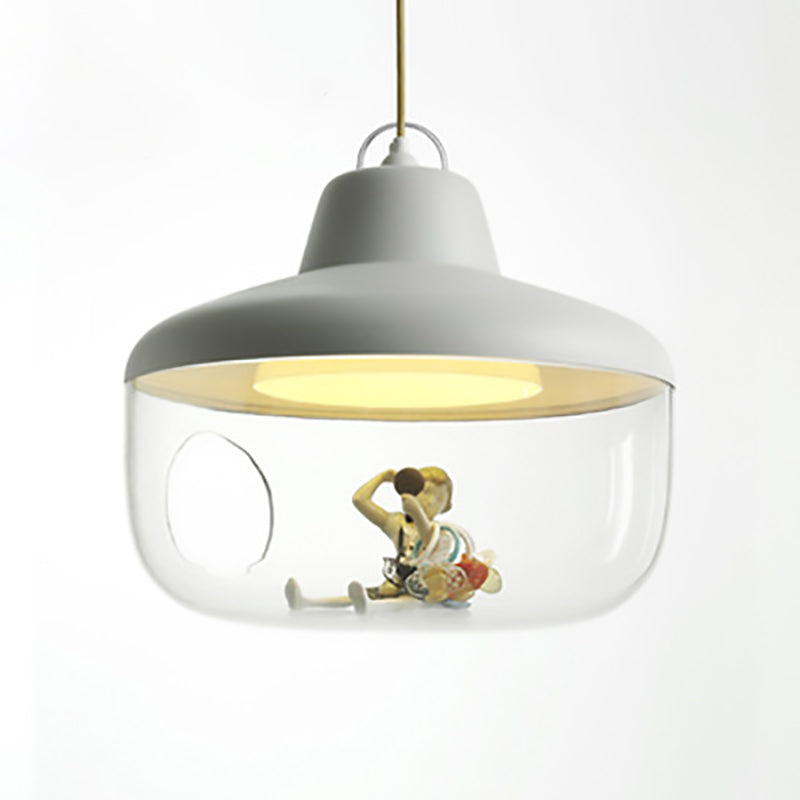 Contemporary Scandinavian Acrylic Bowl 1-light Pendant Light for Dining Room