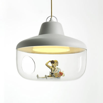 Contemporary Scandinavian Acrylic Bowl 1-light Pendant Light for Dining Room