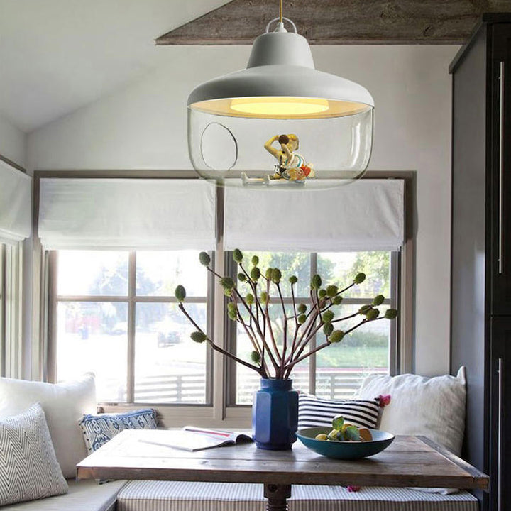Contemporary Scandinavian Acrylic Bowl 1-light Pendant Light for Dining Room