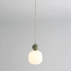 Contemporary Nordic Resin Pe Ball Cylinder 1-light Pendant Light for Bedside Lumendat