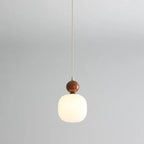 Contemporary Nordic Resin Pe Ball Cylinder 1-light Pendant Light for Bedside Lumendat
