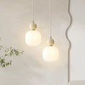 Contemporary Nordic Resin Pe Ball Cylinder 1-light Pendant Light for Bedside Lumendat