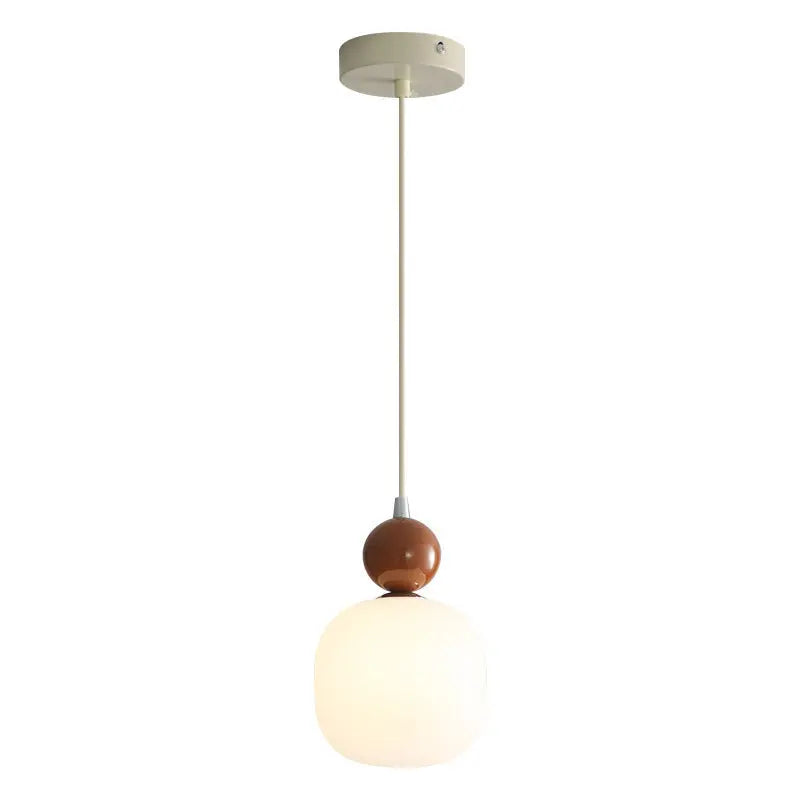 Contemporary Nordic Resin Pe Ball Cylinder 1-light Pendant Light for Bedside Lumendat