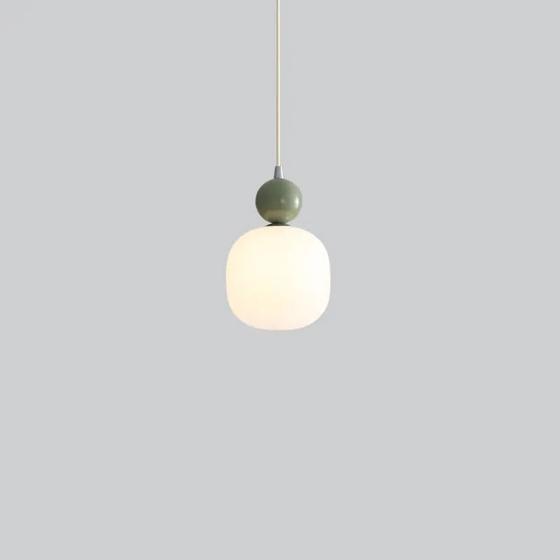 Contemporary Nordic Resin Pe Ball Cylinder 1-light Pendant Light for Bedside Lumendat