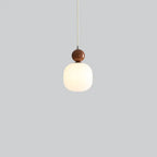 Contemporary Nordic Resin Pe Ball Cylinder 1-light Pendant Light for Bedside Lumendat