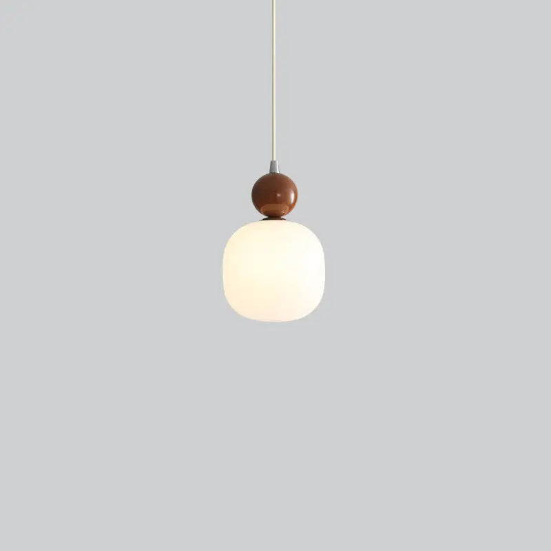 Contemporary Nordic Resin Pe Ball Cylinder 1-light Pendant Light for Bedside Lumendat