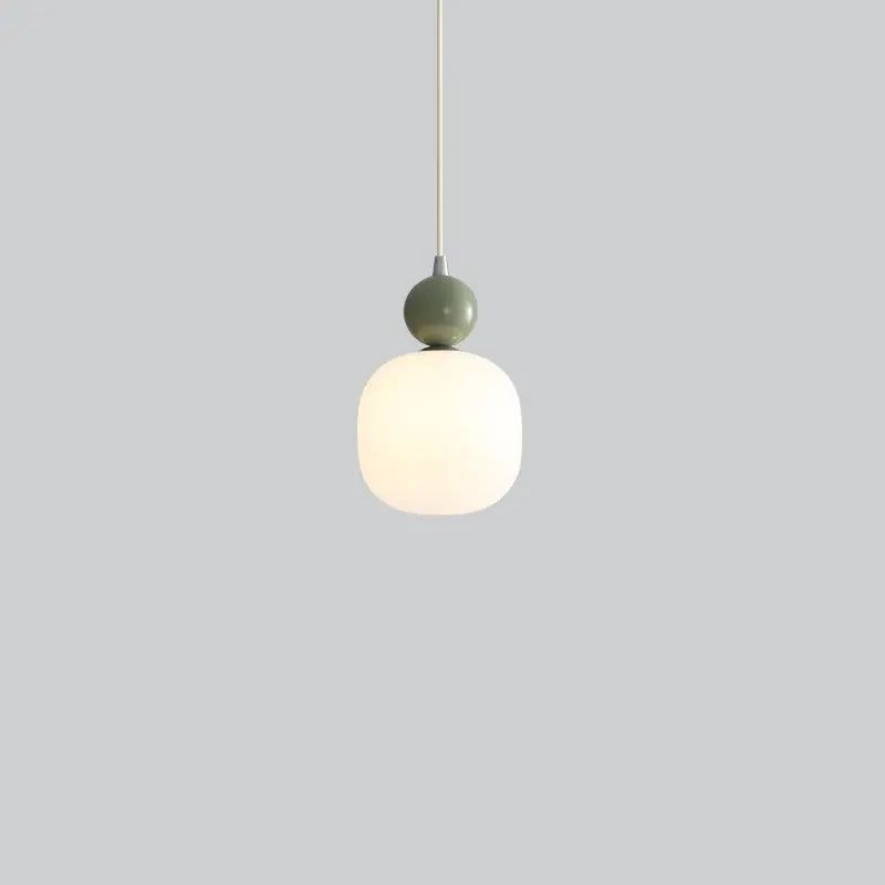 Contemporary Nordic Resin Pe Ball Cylinder 1-light Pendant Light for Bedside Lumendat
