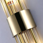Modern Luxury Stainless Steel Crystal Rhombic Strip 2-Light Wall Sconce Lamp For Hallway Lumendat