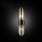 Modern Luxury Stainless Steel Crystal Rhombic Strip 2-Light Wall Sconce Lamp For Hallway Lumendat