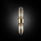 Modern Luxury Stainless Steel Crystal Rhombic Strip 2-Light Wall Sconce Lamp For Hallway Lumendat