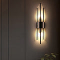 Modern Luxury Stainless Steel Crystal Rhombic Strip 2-Light Wall Sconce Lamp For Hallway Lumendat