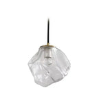 Modern Minimalist Metal Glass Ice Cube 1-light Pendant Light for Bedside BulbSquare