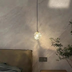 Modern Minimalist Metal Glass Ice Cube 1-light Pendant Light for Bedside BulbSquare