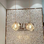 Modern Minimalist Metal Glass Ice Cube 1-light Pendant Light for Bedside BulbSquare
