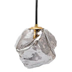 Modern Minimalist Metal Glass Ice Cube 1-light Pendant Light for Bedside BulbSquare