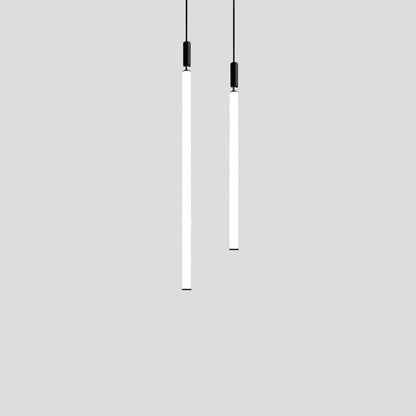 Modern Minimalist Aluminum Acrylic Strip LED Pendant Light for Bedside